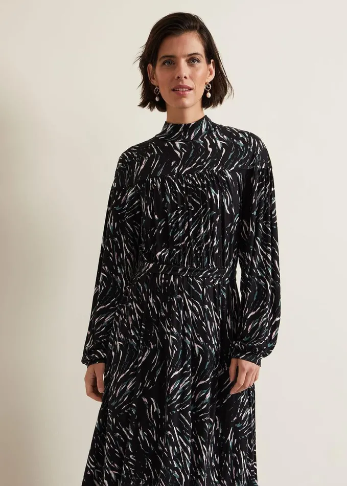 Phase Eight Anamaria Midi Dress Charcoal Multi Women Dresses