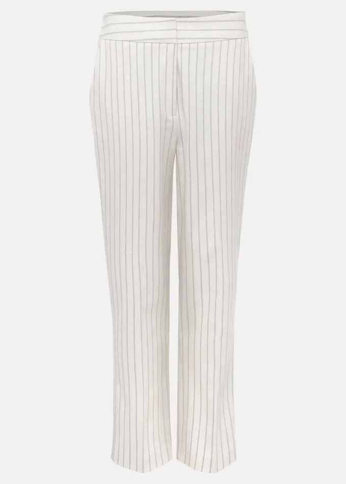 Phase Eight Ariella Pinstripe Straight Leg Trousers Blackecru Women Trousers