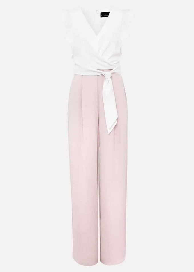 Phase Eight Ayla Ruffle Jumpsuit Pink Women Dresses