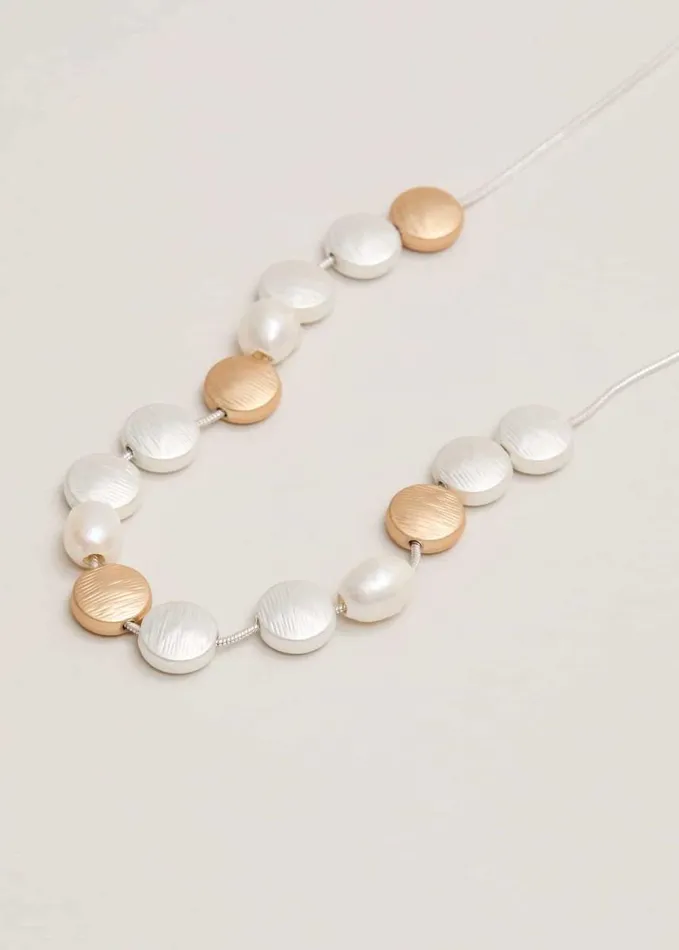 Phase Eight Beaded And Pearl Necklace Metallic Women Jewellery
