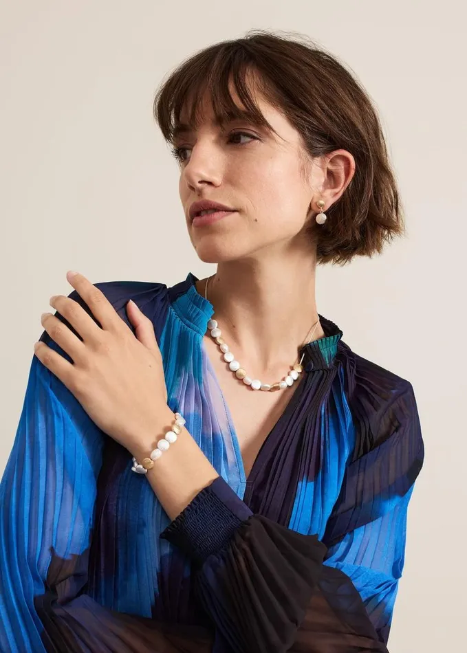 Phase Eight Beaded And Pearl Necklace Metallic Women Jewellery