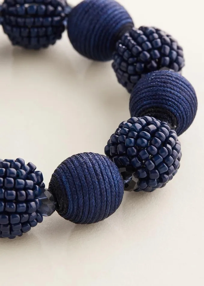 Phase Eight Beaded Stretch Bracelet Navy Women Jewellery