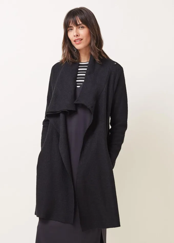 Phase Eight Bellona Knit Coat Black Women Knitwear