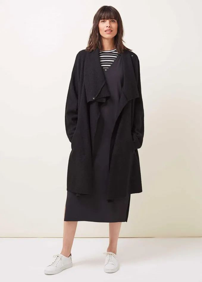 Phase Eight Bellona Knit Coat Black Women Knitwear