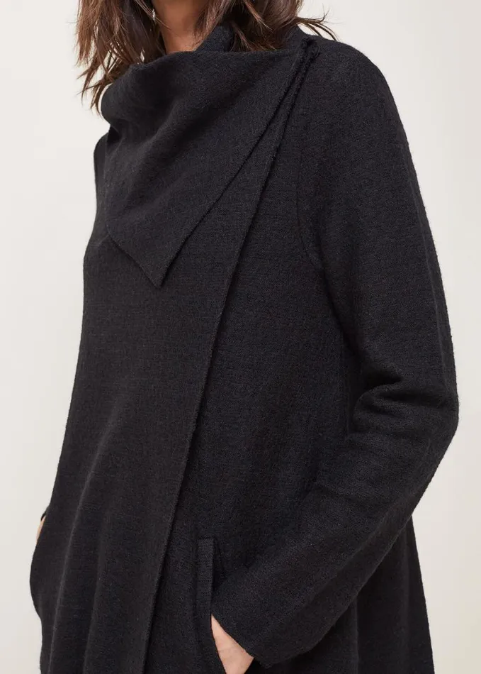 Phase Eight Bellona Knit Coat Black Women Knitwear