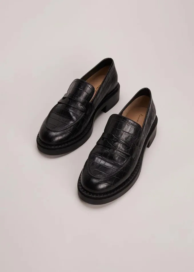 Phase Eight Black Chunky Loafers Black Women Flats