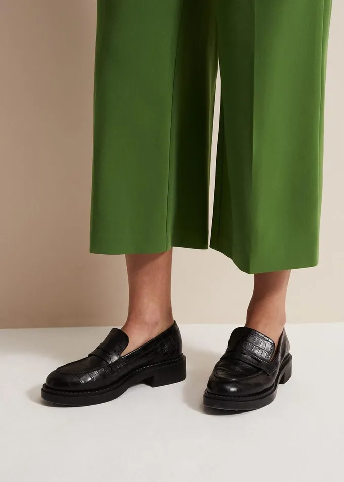 Phase Eight Black Chunky Loafers Black Women Flats