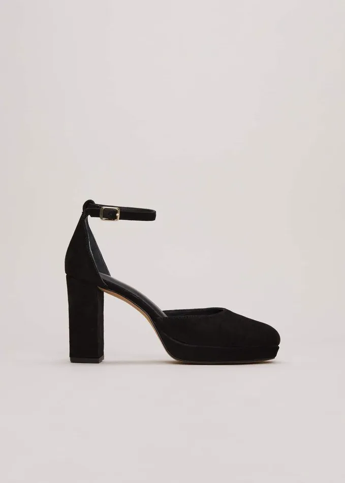 Phase Eight Black Suede Platform Heels Black Women Occasion Shoes