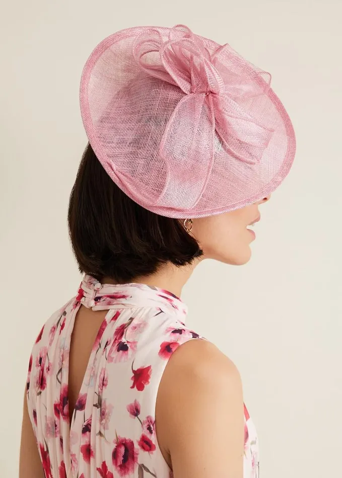 Phase Eight Bow Detail Oval Fascinator Pink Women Fascinators and Hats
