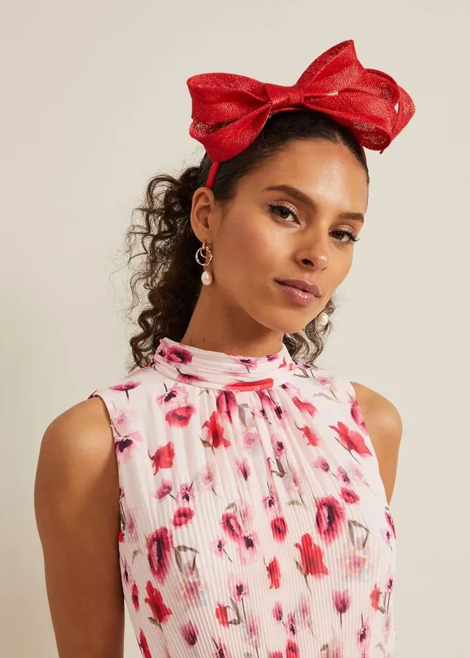 Phase Eight Bow Twist Headband Vermillion Women Fascinators and Hats