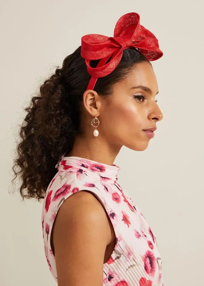 Phase Eight Bow Twist Headband Vermillion Women Fascinators and Hats
