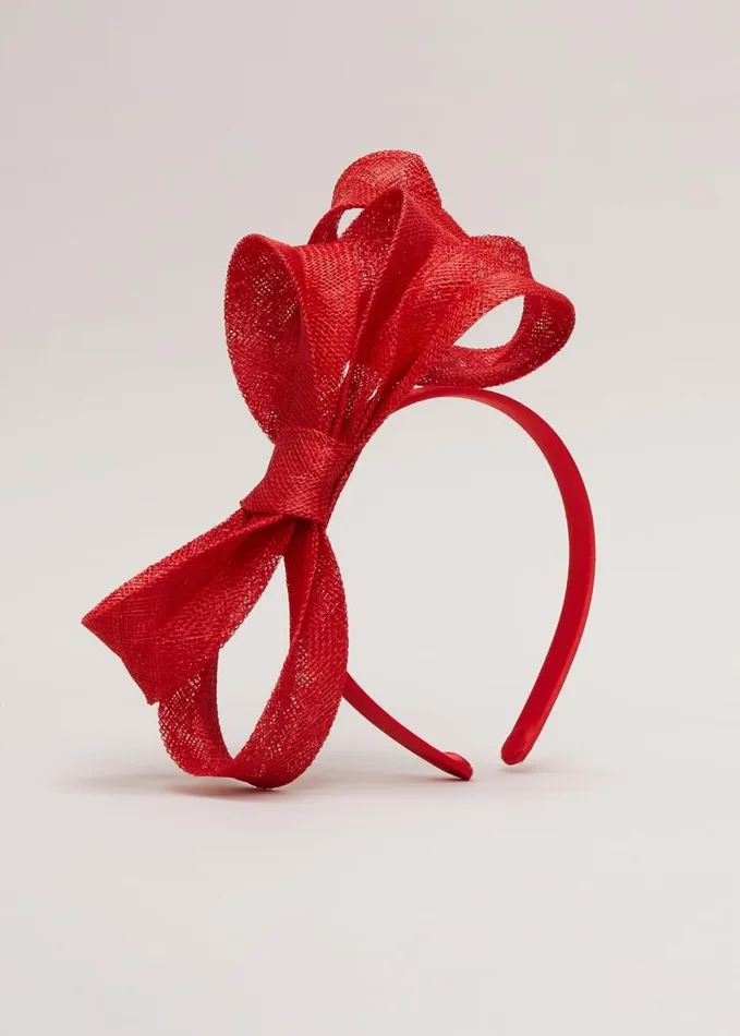 Phase Eight Bow Twist Headband Vermillion Women Fascinators and Hats