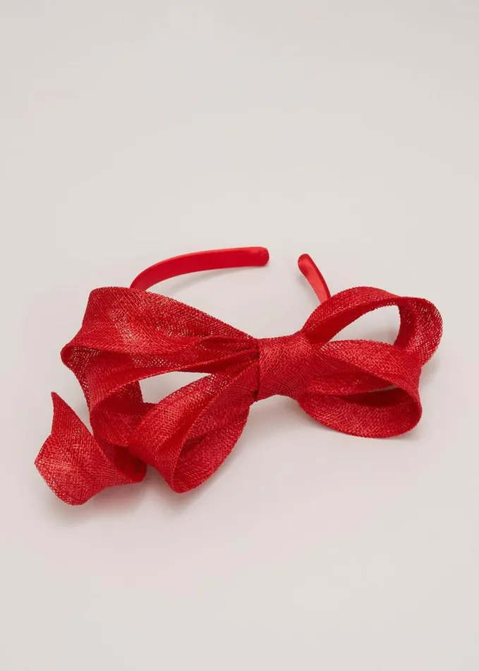 Phase Eight Bow Twist Headband Vermillion Women Fascinators and Hats
