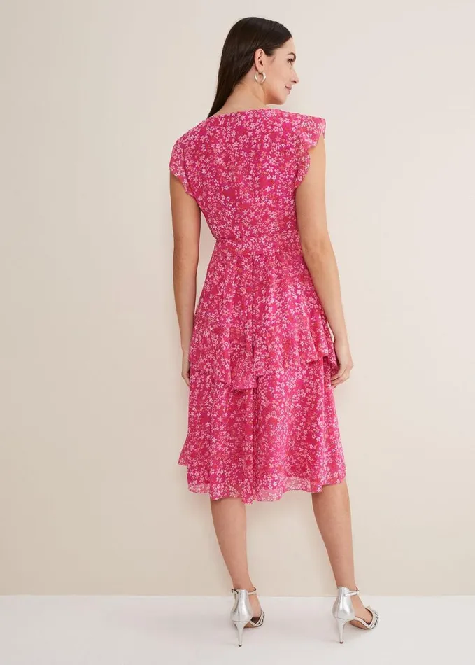 Phase Eight Breesha Floral Midaxi Dress Pinkmulti Women Dresses
