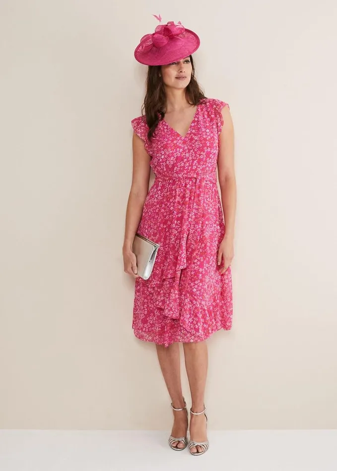Phase Eight Breesha Floral Midaxi Dress Pinkmulti Women Dresses
