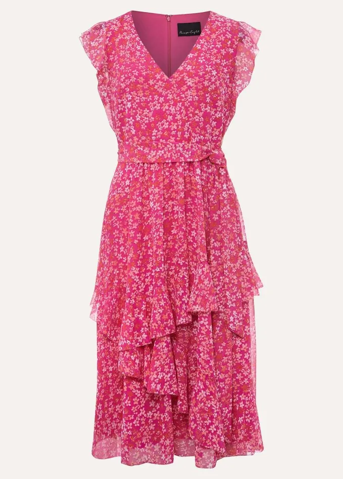 Phase Eight Breesha Floral Midaxi Dress Pinkmulti Women Dresses