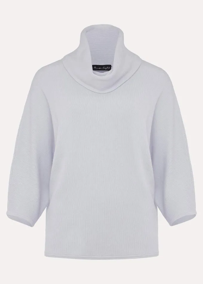 Phase Eight Camillan Cowl Neck Knit Jumper Pale Blue Women Knitwear