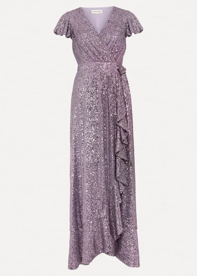 Phase Eight Carina Sequin Maxi Dress Purple Women Dresses