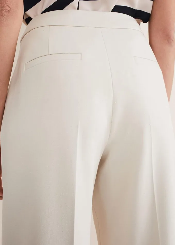 Phase Eight Celyn Wide Leg Trousers Almond Women Trousers