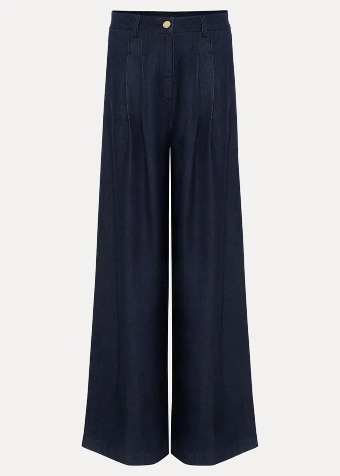 Phase Eight Cerys Denim Wide Leg Jean Dark Wash Women Trousers