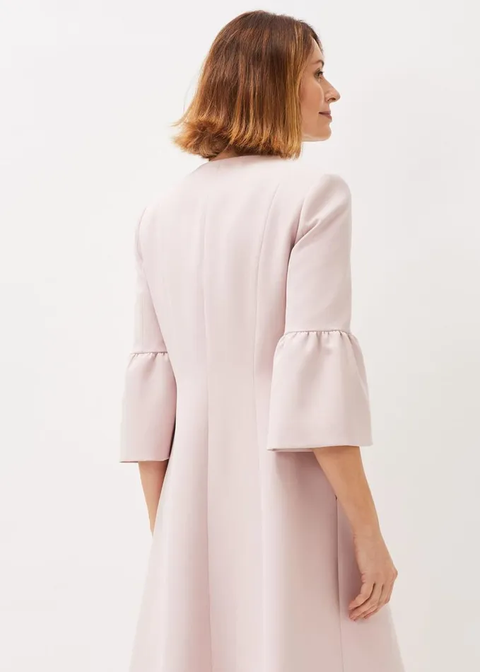 Phase Eight Cheryl Frill Cuff Occasion Coat Antique Rose Women Jackets