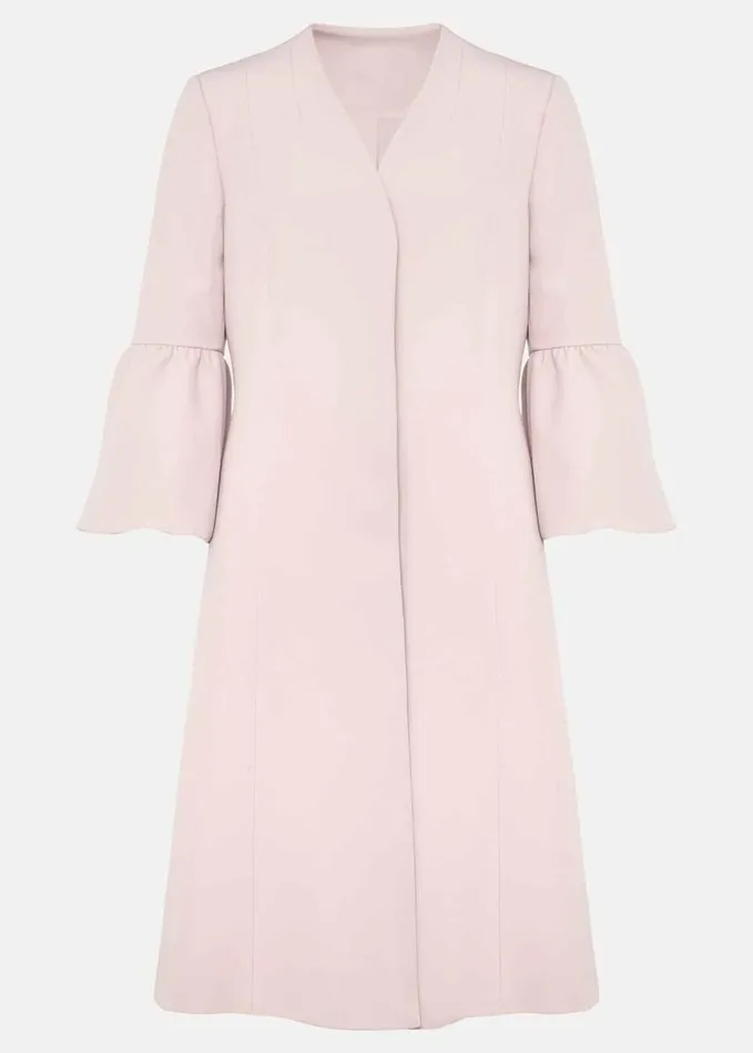 Phase Eight Cheryl Frill Cuff Occasion Coat Antique Rose Women Jackets
