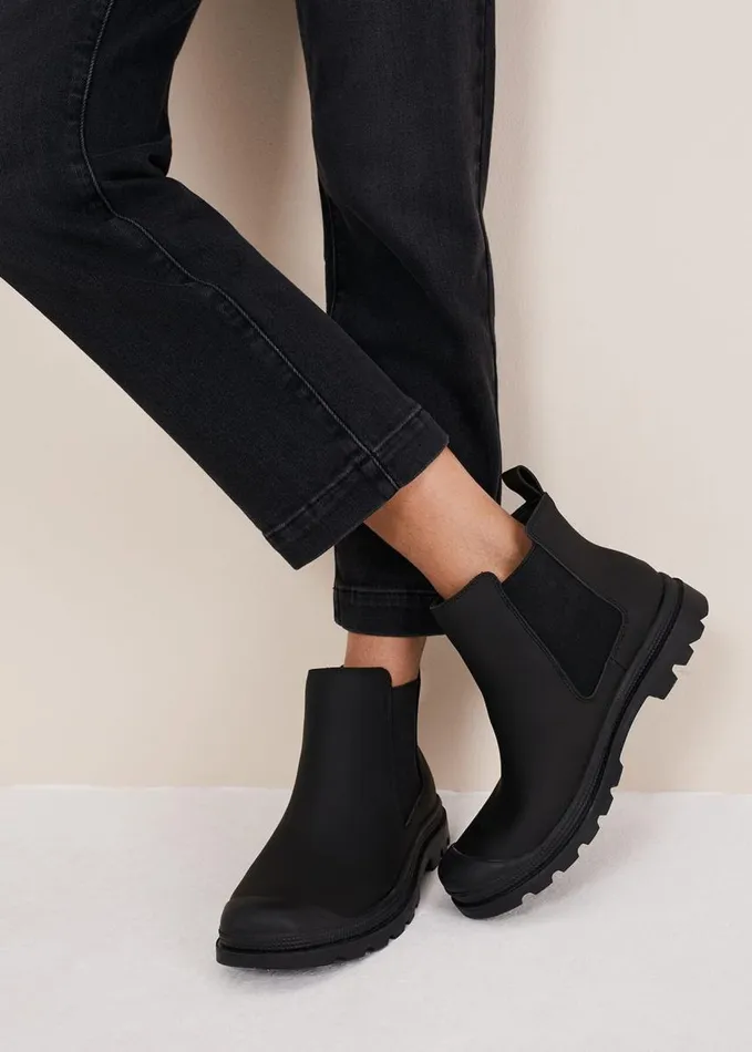 Phase Eight Chunky Chelsea Boot Black Women Boots