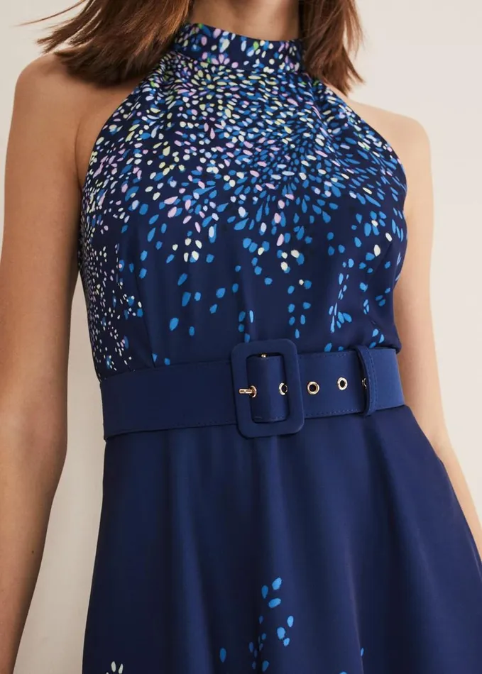 Phase Eight Clea Ditsy Midi Dress French Navy Multi Women Dresses