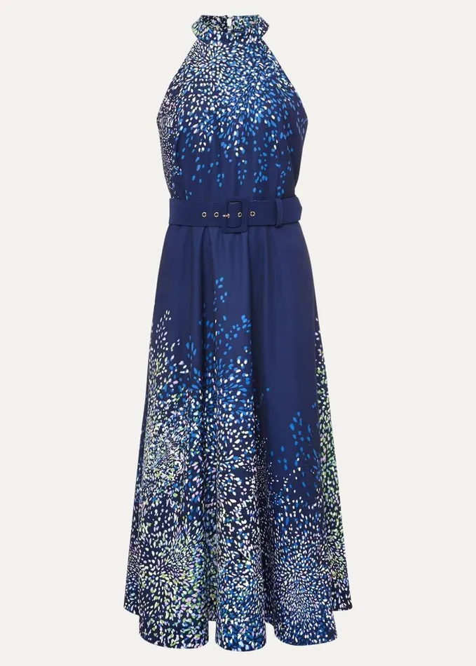 Phase Eight Clea Ditsy Midi Dress French Navy Multi Women Dresses