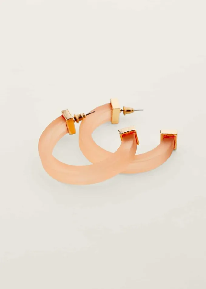Phase Eight Clear Hoop Earring Pink Women Jewellery