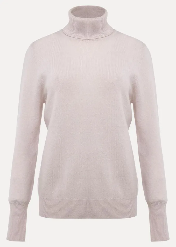 Phase Eight Cressida Wool Cashmere Roll Neck Neutral Women Knitwear