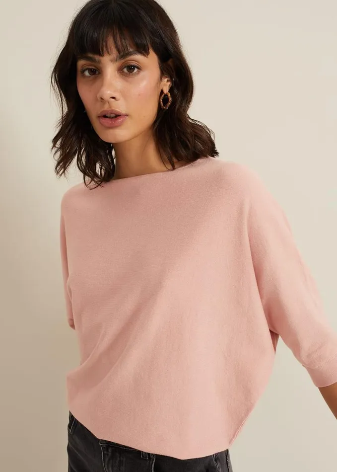 Phase Eight Cristine Knit Jumper Pink Women Knitwear
