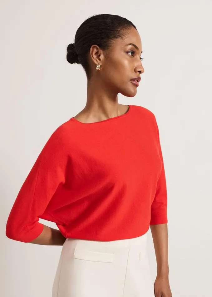 Phase Eight Cristine Knit Jumper Red Women Knitwear