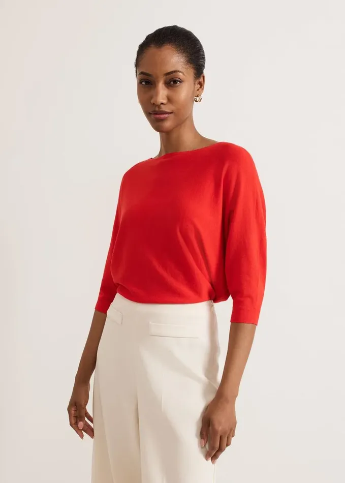 Phase Eight Cristine Knit Jumper Red Women Knitwear