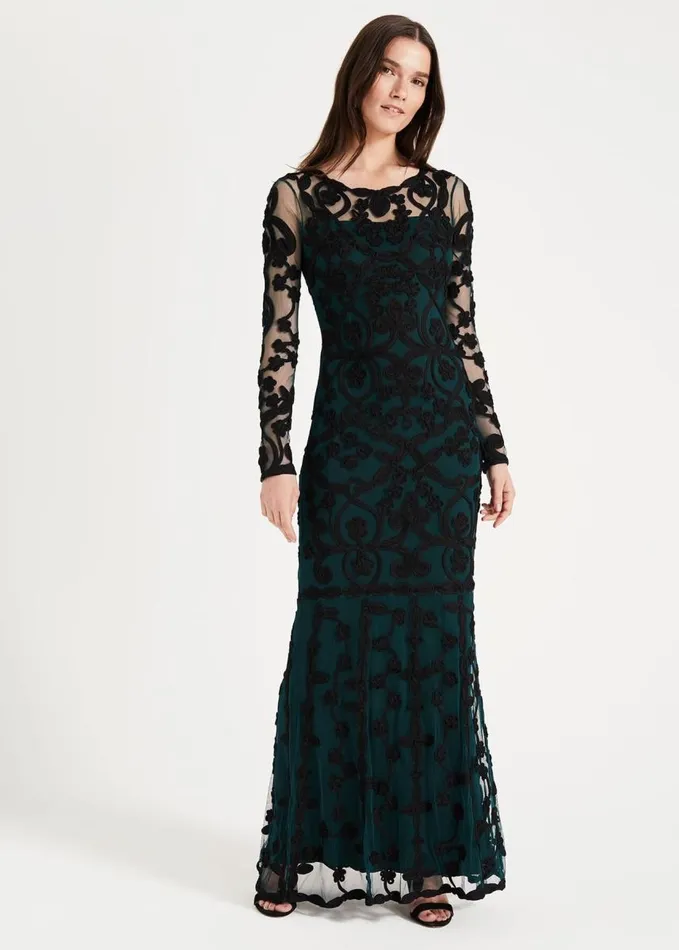 Phase Eight Cristine Tapework Lace Dress Blackjuniper Women Dresses