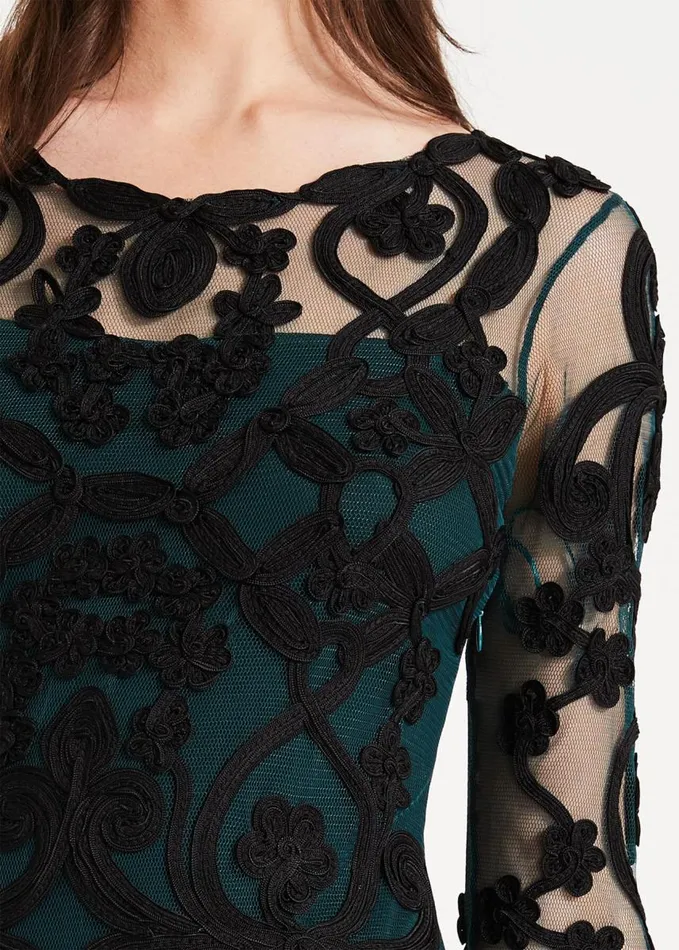 Phase Eight Cristine Tapework Lace Dress Blackjuniper Women Dresses