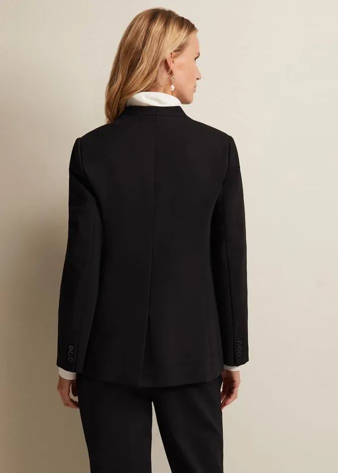 Phase Eight Devin Black Ponte Blazer Black Women Jackets