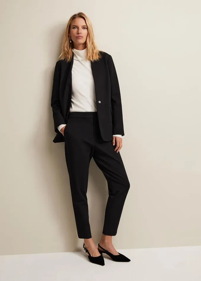 Phase Eight Devin Black Ponte Blazer Black Women Jackets