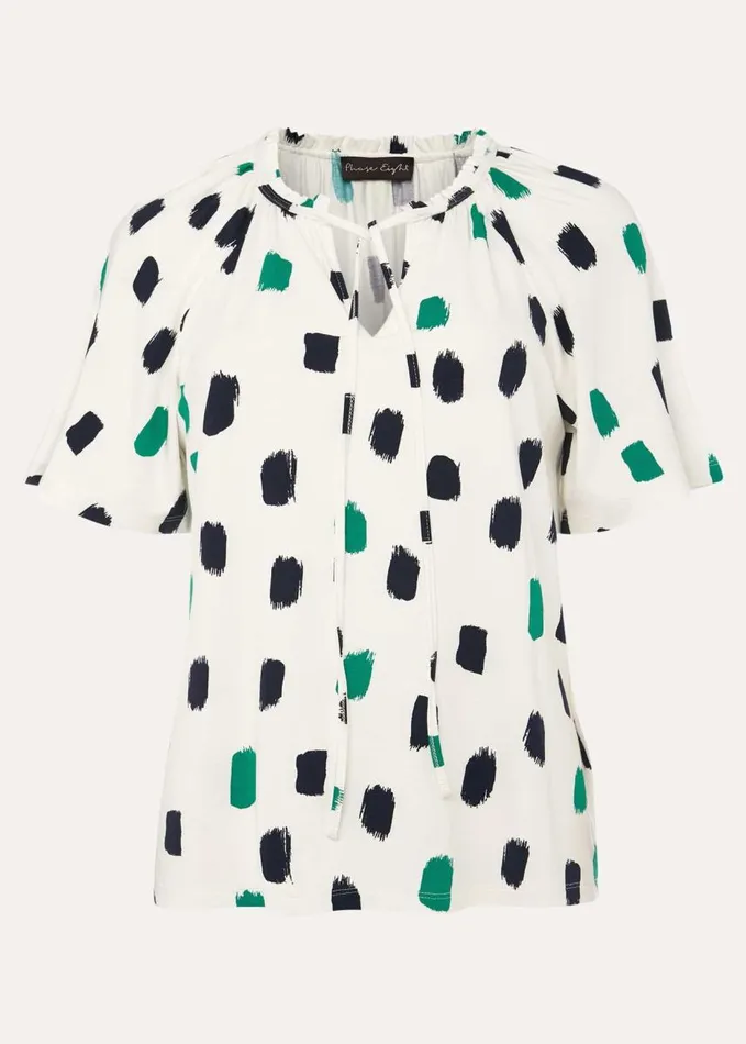 Phase Eight Dia Spot Print Top Ivory Multi Women Knitwear