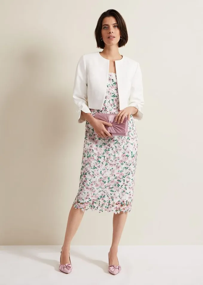 Phase Eight Diana Floral Lace Midi Dress Multicoloured Women Dresses