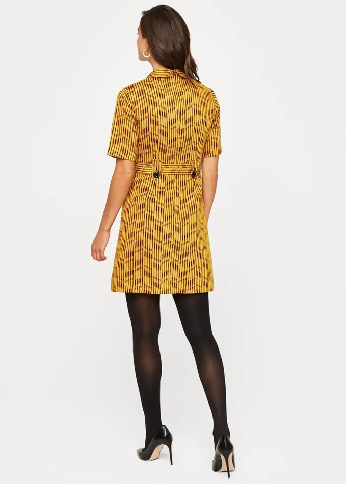 Phase Eight Doria Textured Mini Dress Yellowred Women Dresses