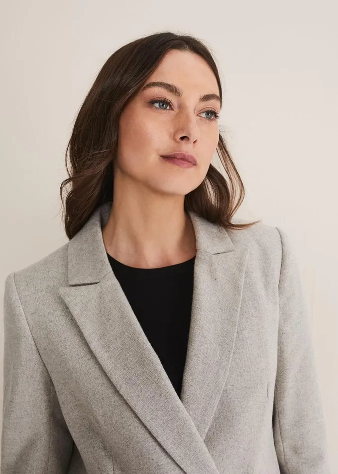 Phase Eight Drew Wool Blazer Greyneutral Women Coats