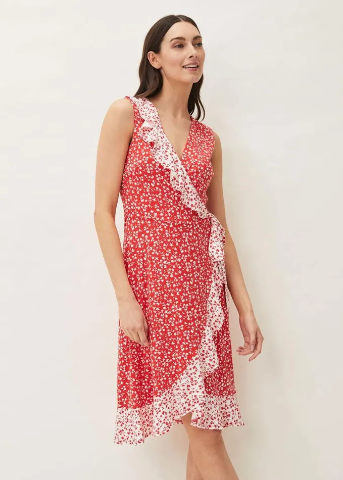 Phase Eight Ebony Floral Ditsy Wrap Dress Redivory Women Dresses