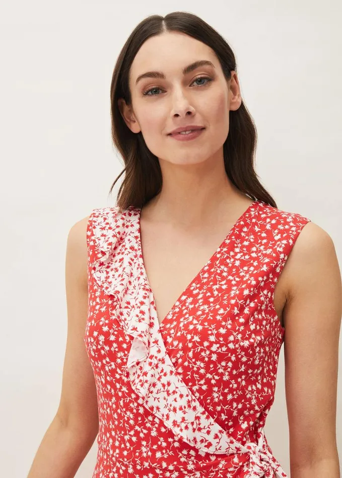 Phase Eight Ebony Floral Ditsy Wrap Dress Redivory Women Dresses