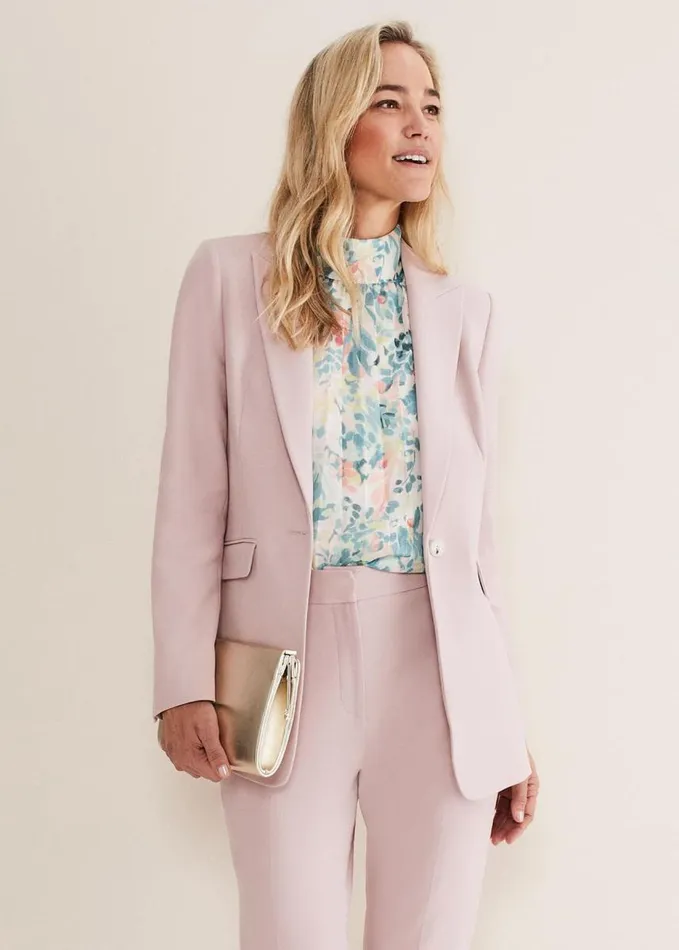 Phase Eight Eira Pink Blazer Pale Pink Women Jackets