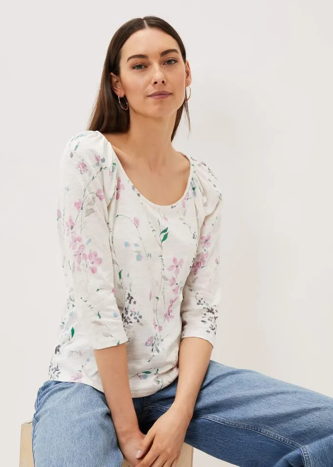 Phase Eight Ellia Meadow Print Top Whitemulti Women Tops and TShirts
