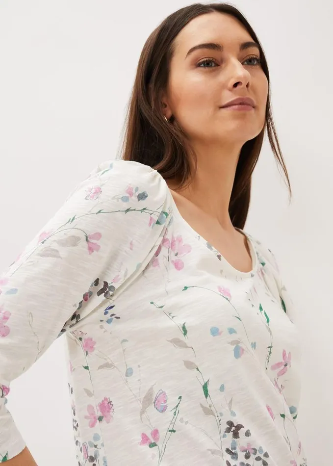 Phase Eight Ellia Meadow Print Top Whitemulti Women Tops and TShirts