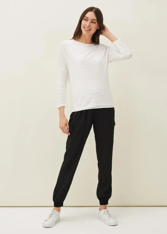 Phase Eight Ellise Textured Wrap Top Ivory Women Tops and TShirts