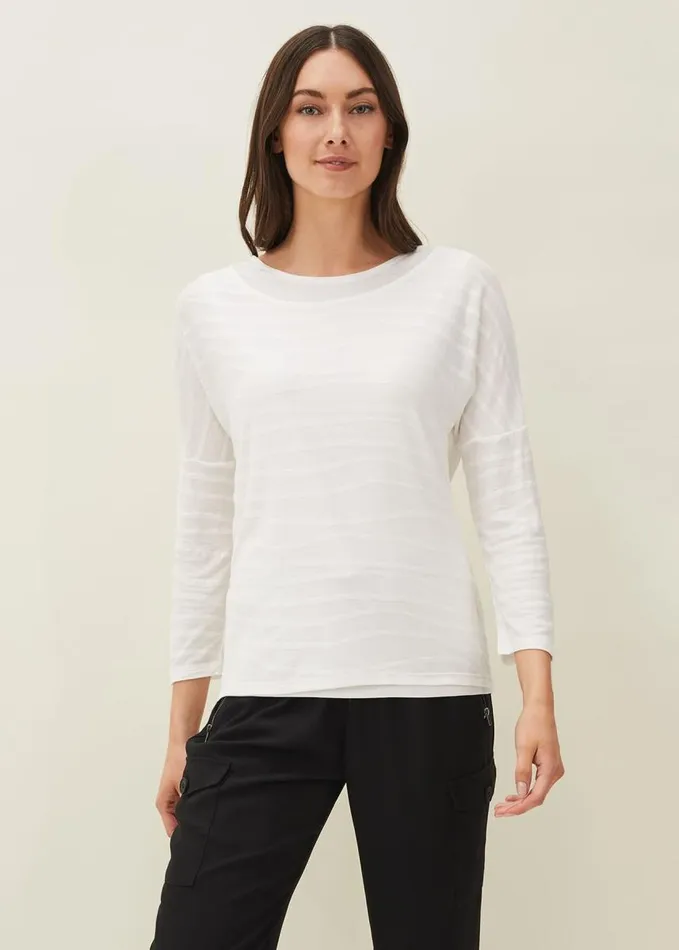 Phase Eight Ellise Textured Wrap Top Ivory Women Tops and TShirts