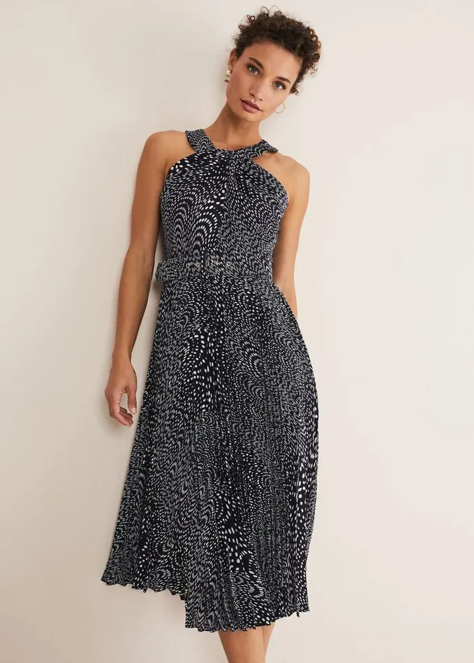 Phase Eight Elsie Spot Dress Navyivory Women Dresses